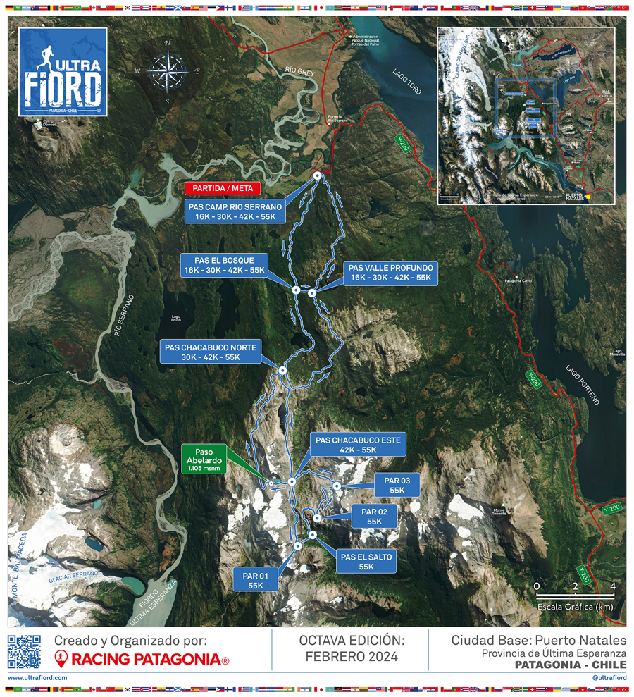 Mapa de Ultra Fiord 2024 Esquema